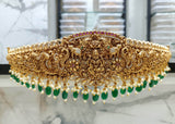 Nakshi Work with AD Stones Bridal Hip Belt (Gold Replica) - Nakshatra Jewels