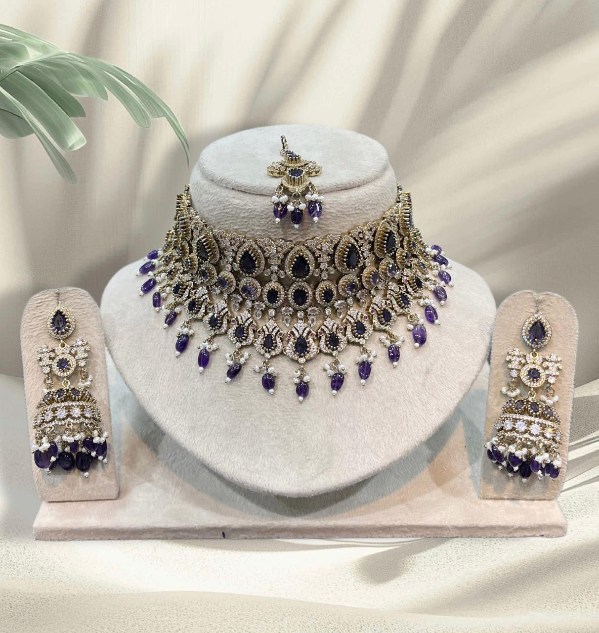 Victorian Polish with AD Stones Bridal Choker