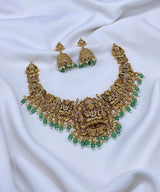 Nakshi Work with AD Stones Bridal Necklace - Nakshatra Jewels