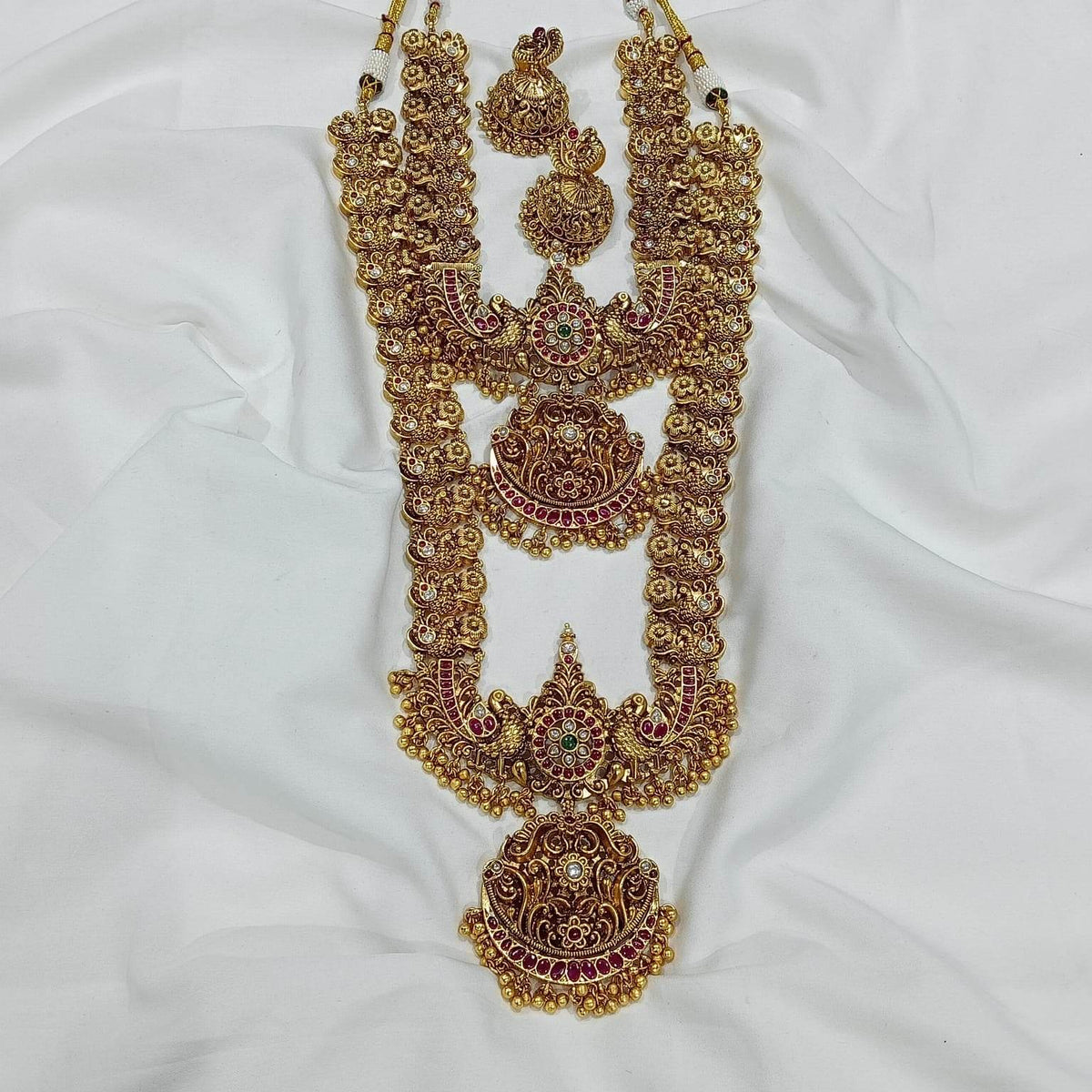 Nagasi Work with Kempu Stones Combo Set