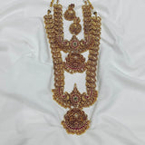 Nagasi Work with Kempu Stones Combo Set - Nakshatra Jewels
