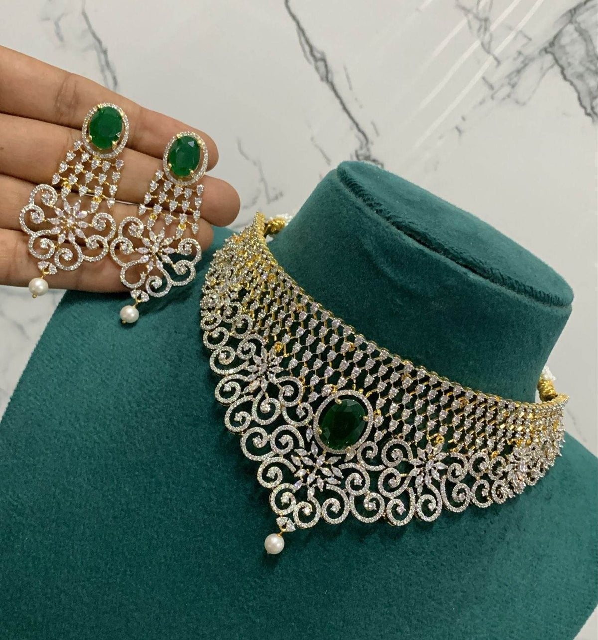 American Diamond Stones Choker