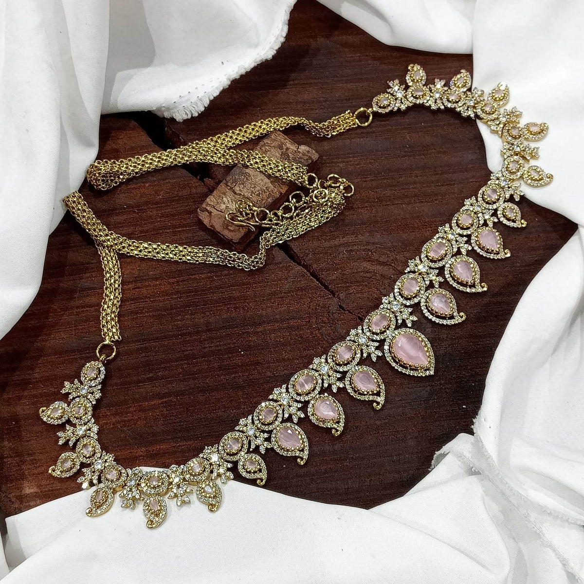 Victorian Polish AD Stones Hip Chain