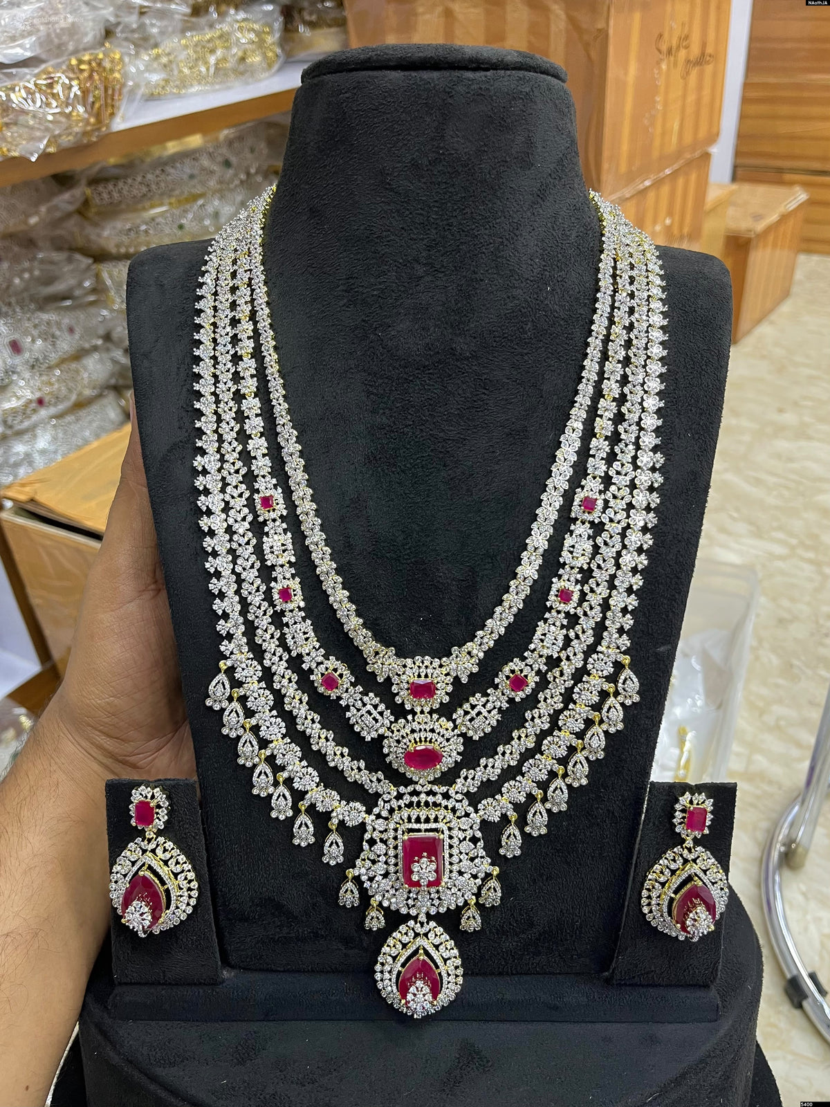 American Diamond Stones Bridal Haram