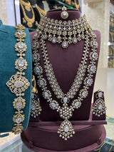 Victorian Polish AD Stones Bridal Combo Set