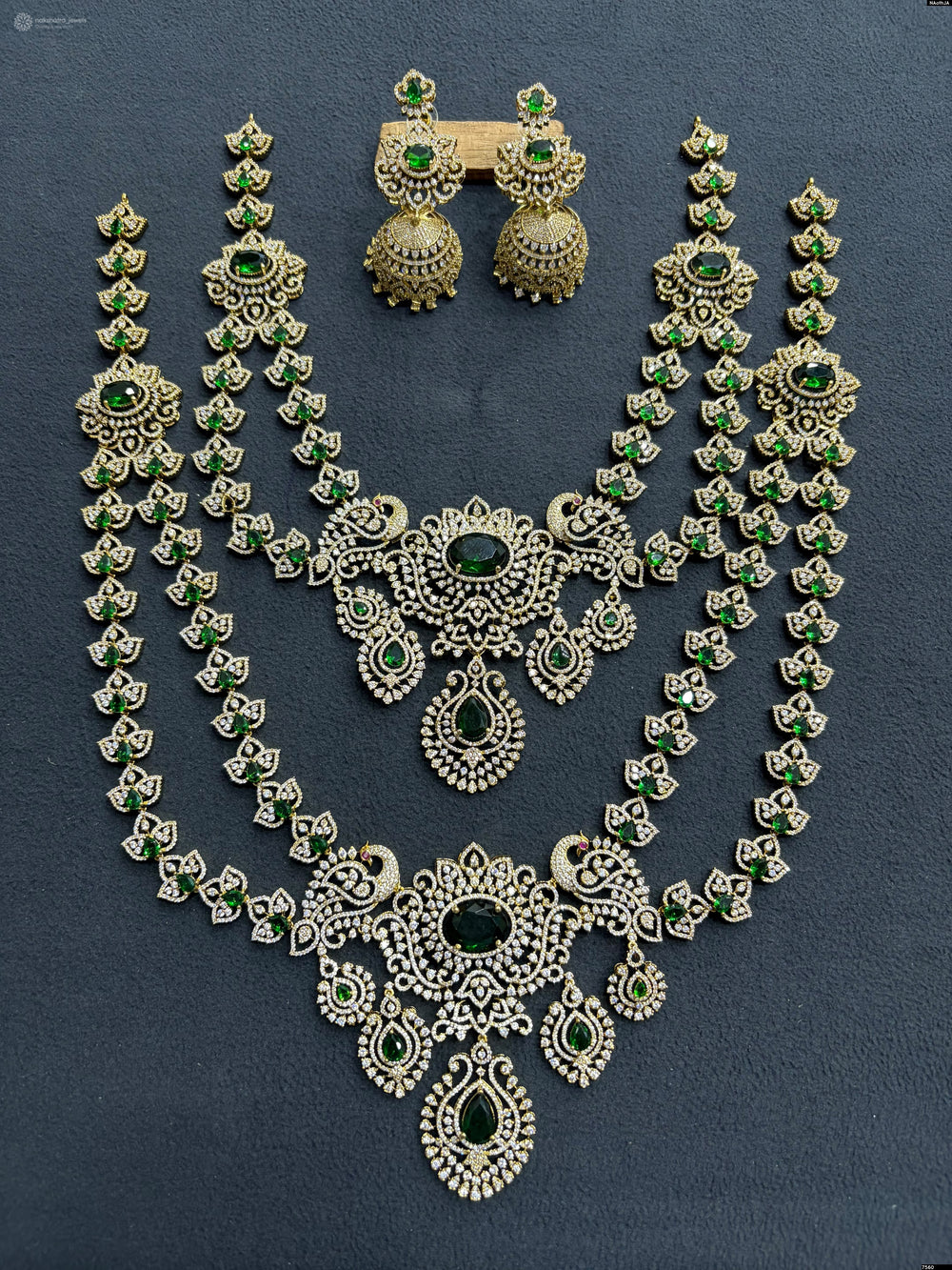 Victorian Polish with AD Stones Bridal Combo Set