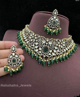 Victorian Polish AD Stones Choker - Nakshatra Jewels