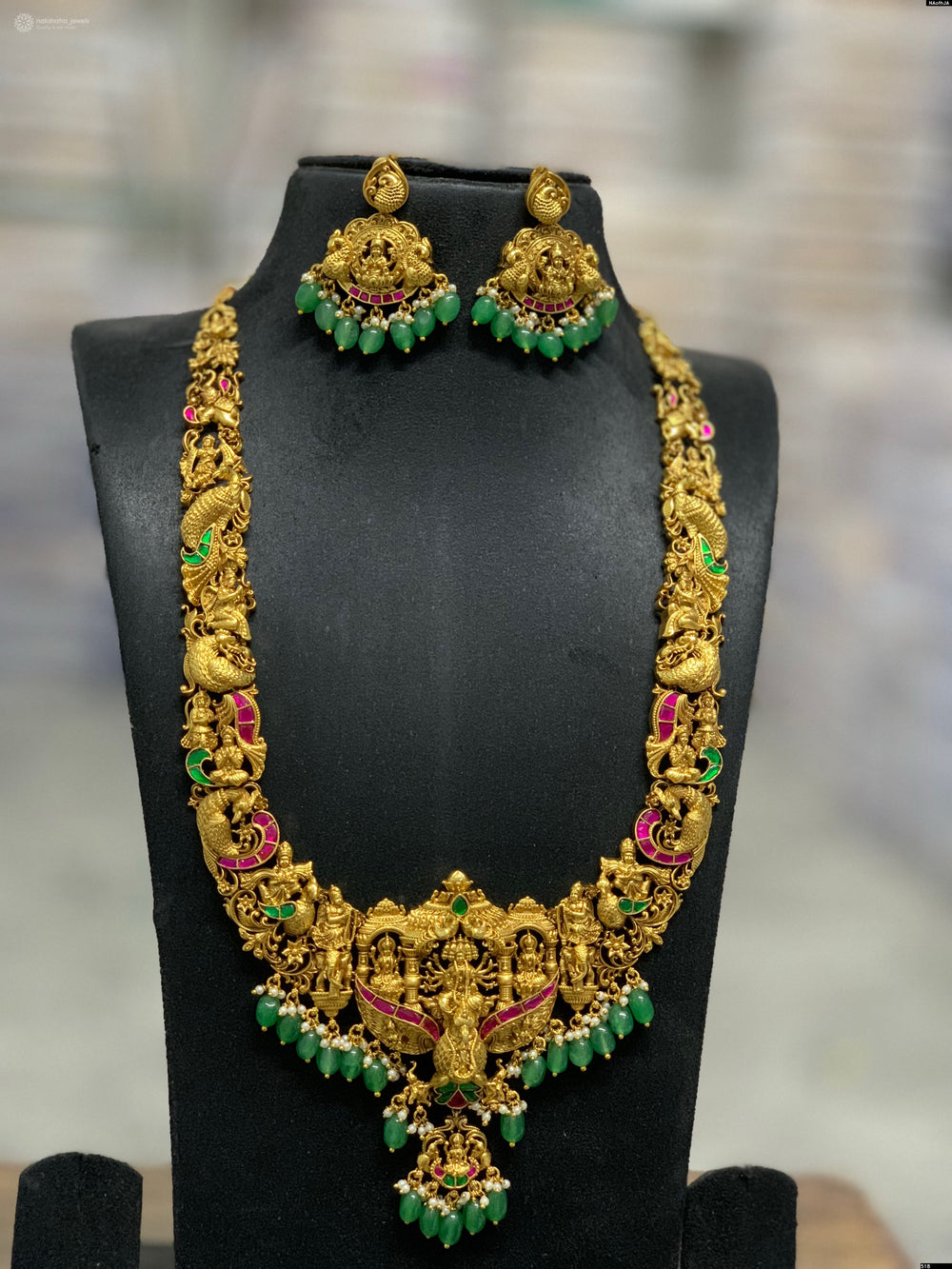 Nakshi Work with Kundan Stones Bridal Haram