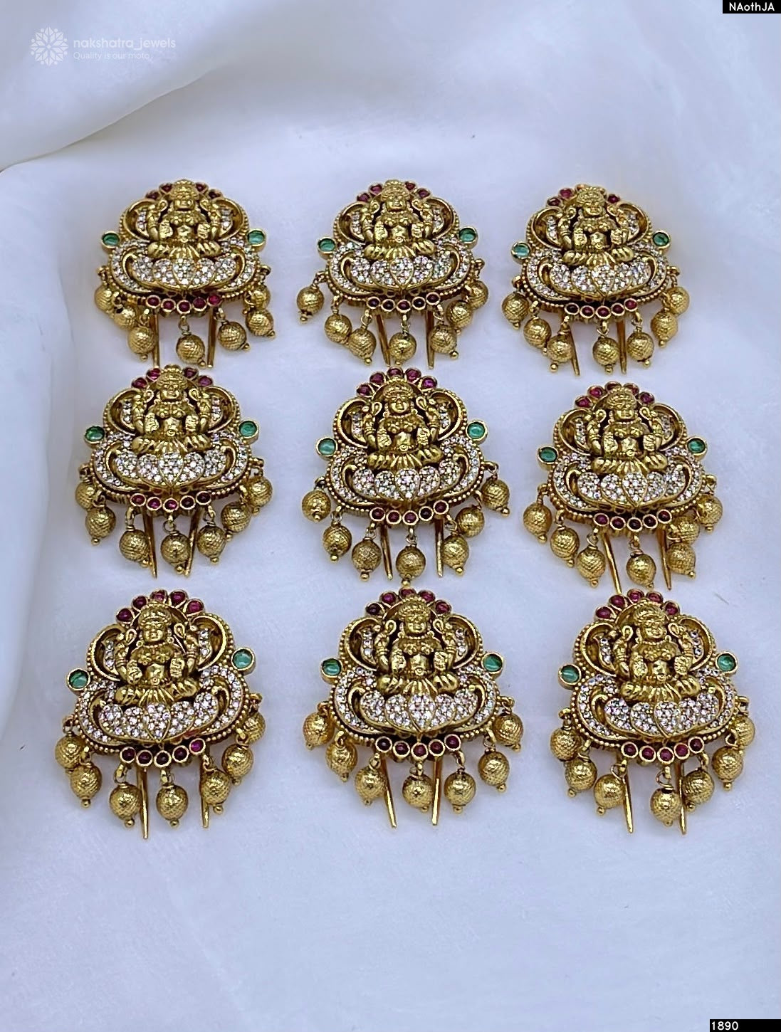 Premium Matt with Kempu Stones Hair Accessories