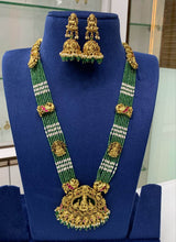 Nagasi Work with Jaadu Stones Pendent and Beads Haram - Nakshatra Jewels