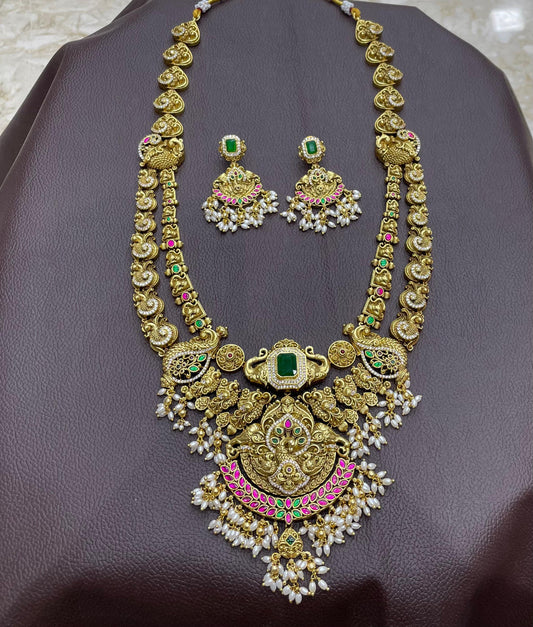 Nakshi Work with Kundan Stones Bridal Haram
