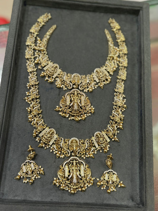 Nakshi work with AD Stones Bridal Combo