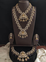 Moissanite Stones Bridal Set - Purple - Nakshatra Jewels