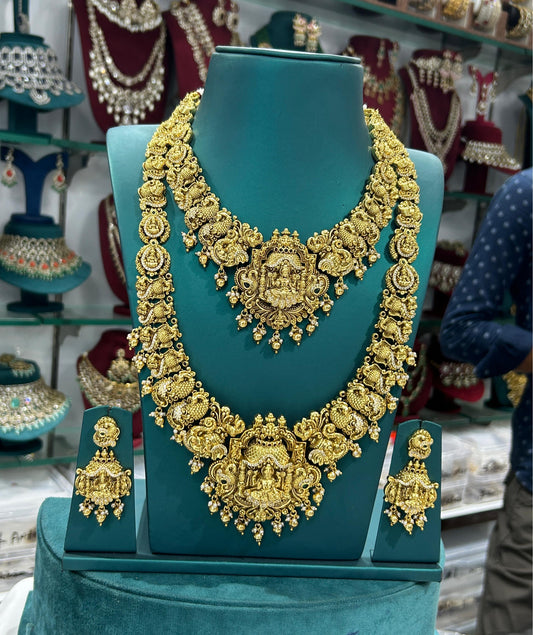 Nakshi Work with AD Stones Bridal Combo Set