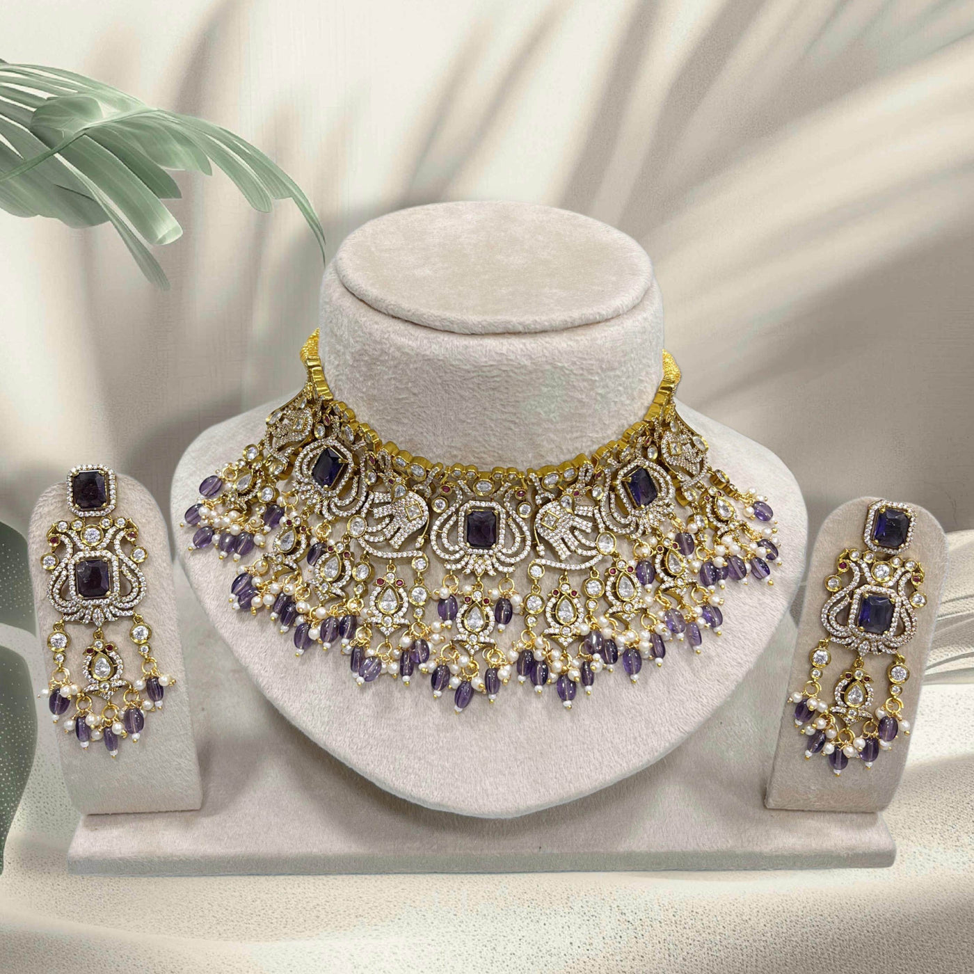 Victorian Polish with AD Stones Bridal Choker