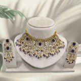 Victorian Polish with AD Stones Bridal Choker - Nakshatra Jewels