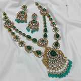Victorian Polish AD & Moissanite Stones Bridal Haram - Nakshatra Jewels