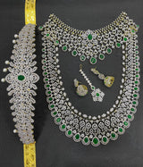 American Diamond Stones Bridal Combo Set - Nakshatra Jewels