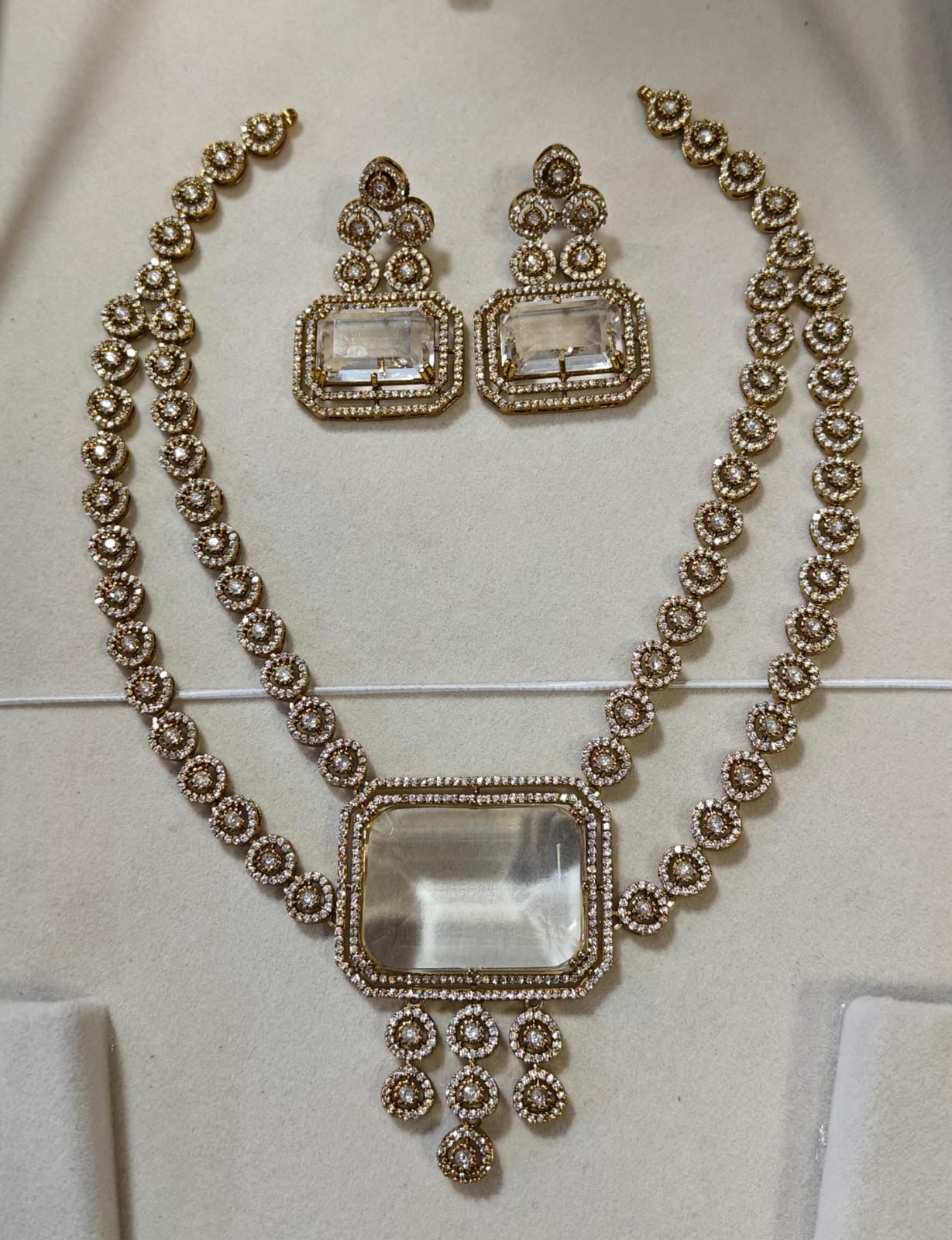 Victorian Polish with AD Stones Bridal Necklace