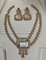 Victorian Polish with AD Stones Bridal Necklace - Nakshatra Jewels