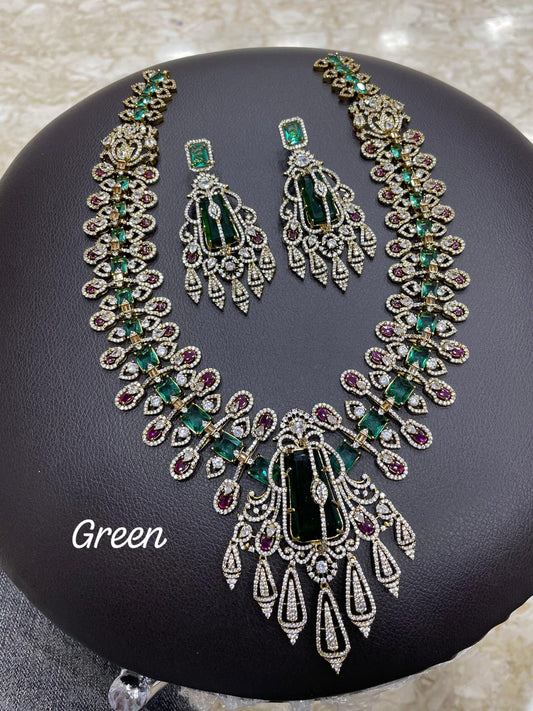 Victorian Polish with AD Stones Bridal Haram