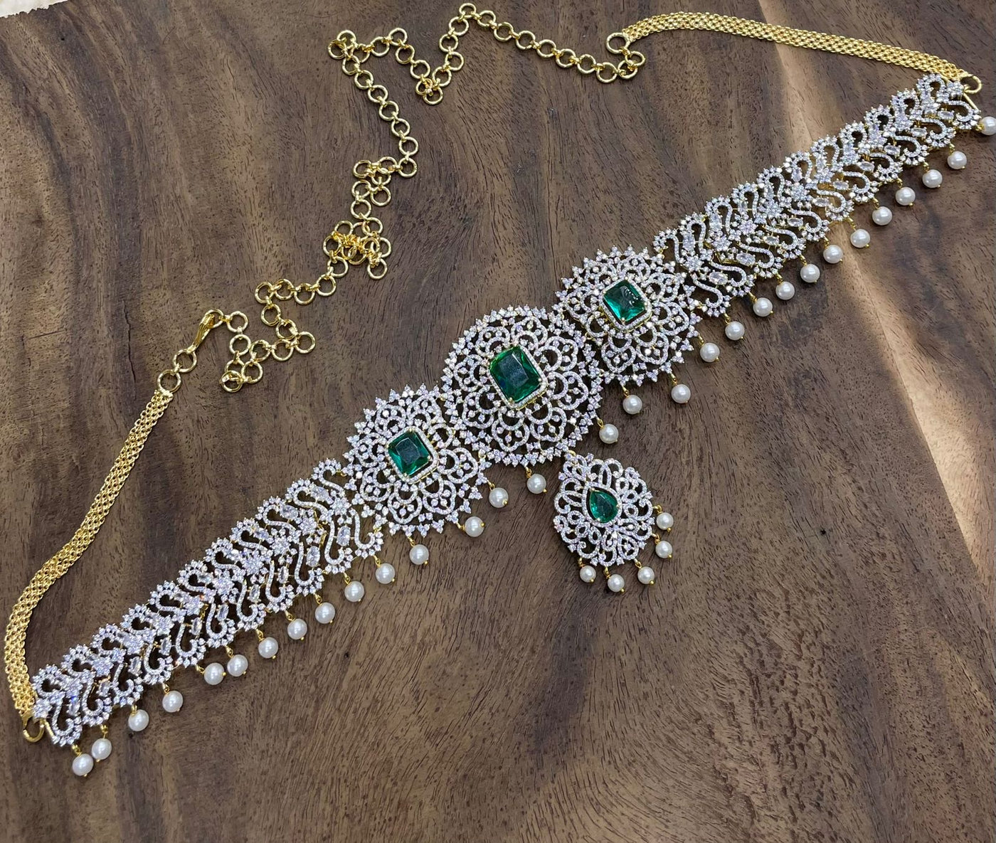 American Diamond Stones Bridal Hip Chain