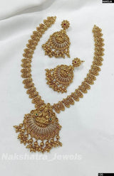 Premium Matt with Kempu Stones Haram - Nakshatra Jewels