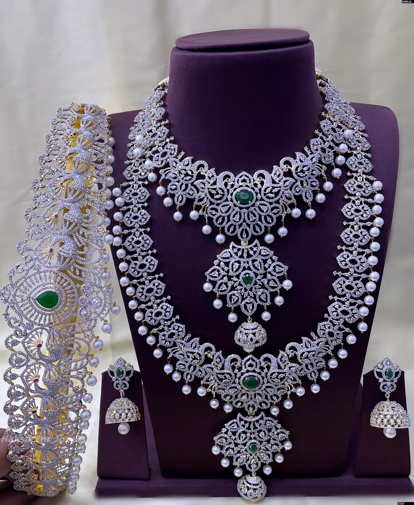 American Diamond Stones Bridal Set