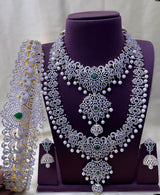American Diamond Stones Bridal Set - Nakshatra Jewels