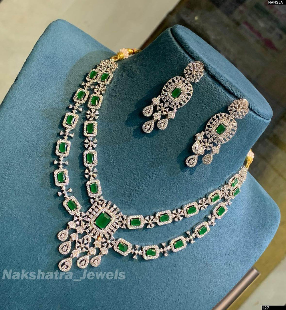 American Diamond Stone Necklace - Nakshatra Jewels