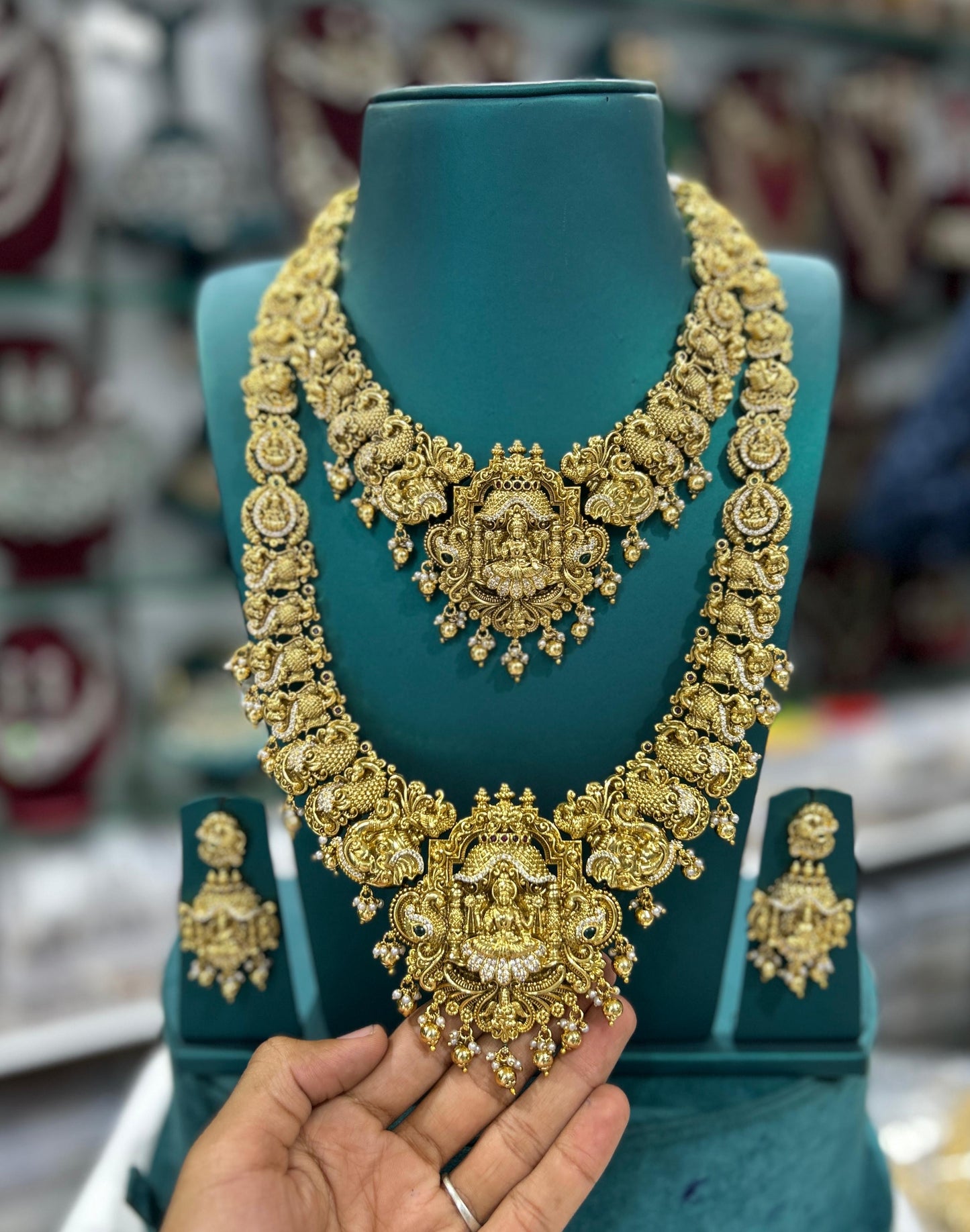 Nakshi Work with AD Stones Bridal Combo Set