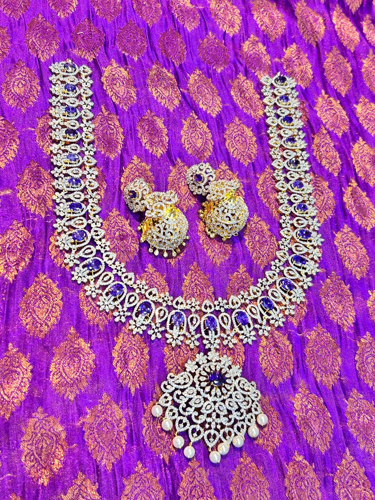 American Diamond Stones Bridal Haram