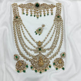 Victorian Polish AD Stones Bridal Combo - Nakshatra Jewels