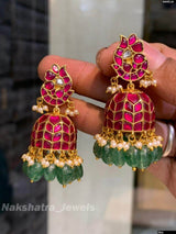 Jaadu Kundan Stones Bridal Earrings - Nakshatra Jewels