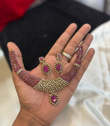 Victorian Polish AD Stones Necklace