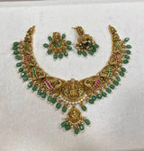 Nakshi Work with AD and Kundan Stones Bridal Necklace