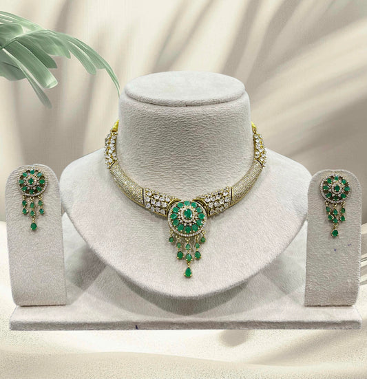 Victorian Polish AD Stones Necklace