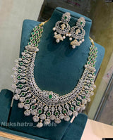 American Diamond Stones Bridal Haram - Nakshatra Jewels