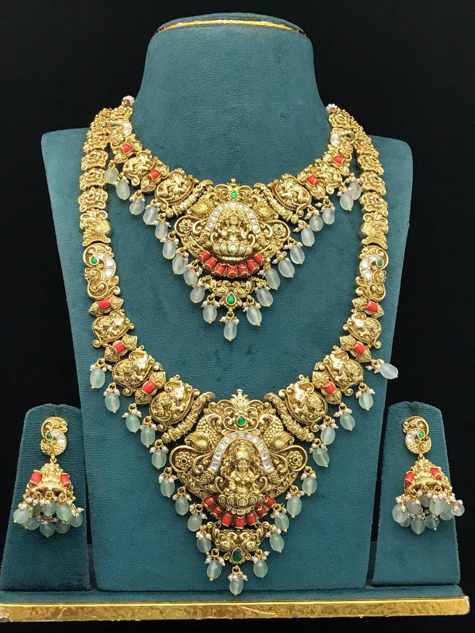 Nakshi Work with AD & Coral beads Combo Set