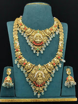 Nakshi Work with AD & Coral beads Combo Set - Nakshatra Jewels