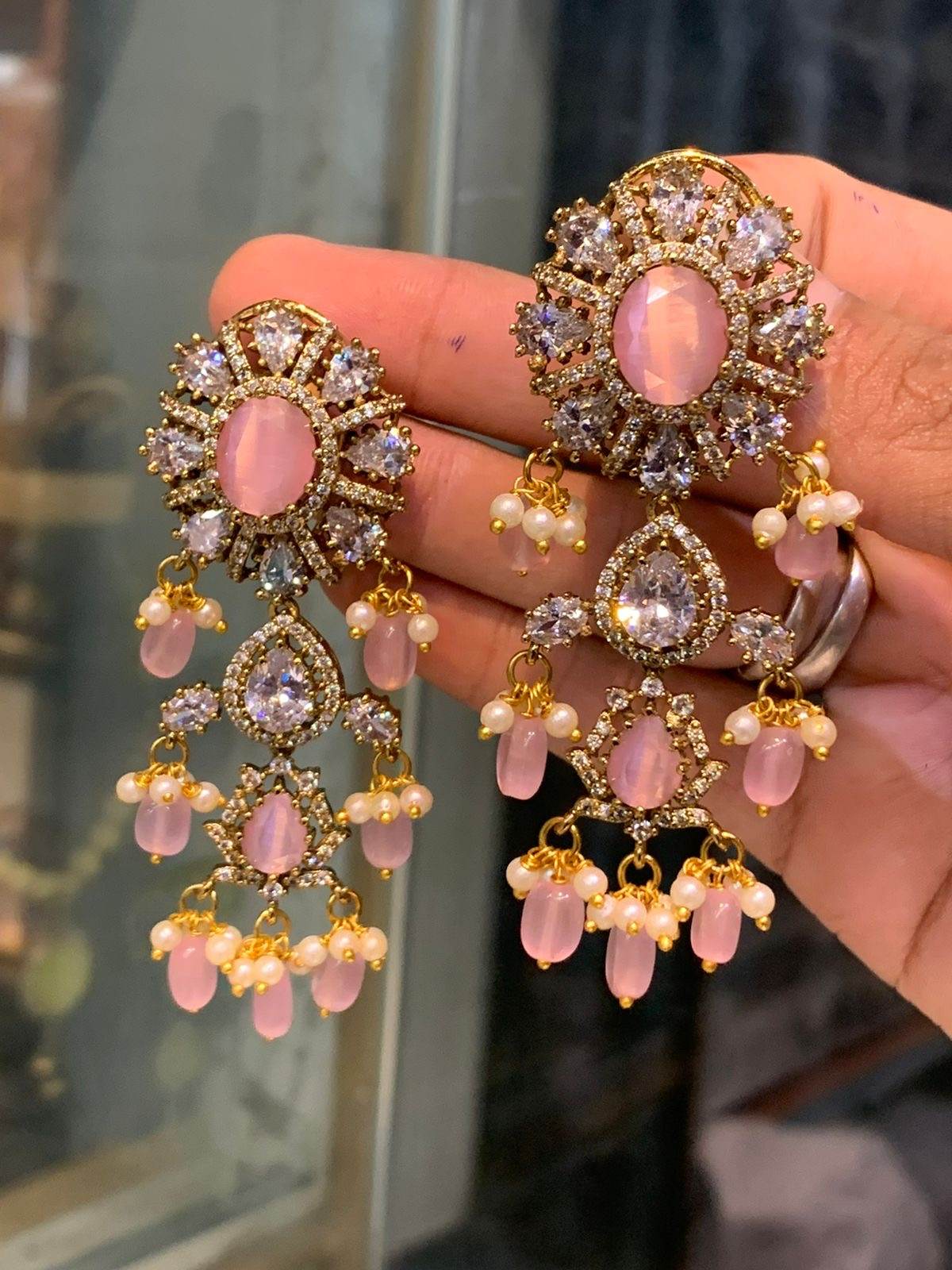 AD Stone Earrings