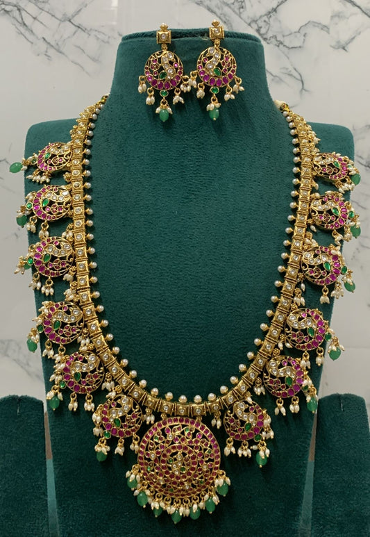 Nakshi Work with Kundan & AD Stones Bridal Haram