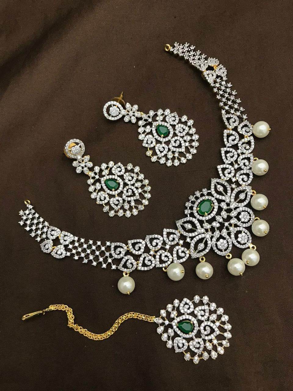 American Diamond Stone Necklace