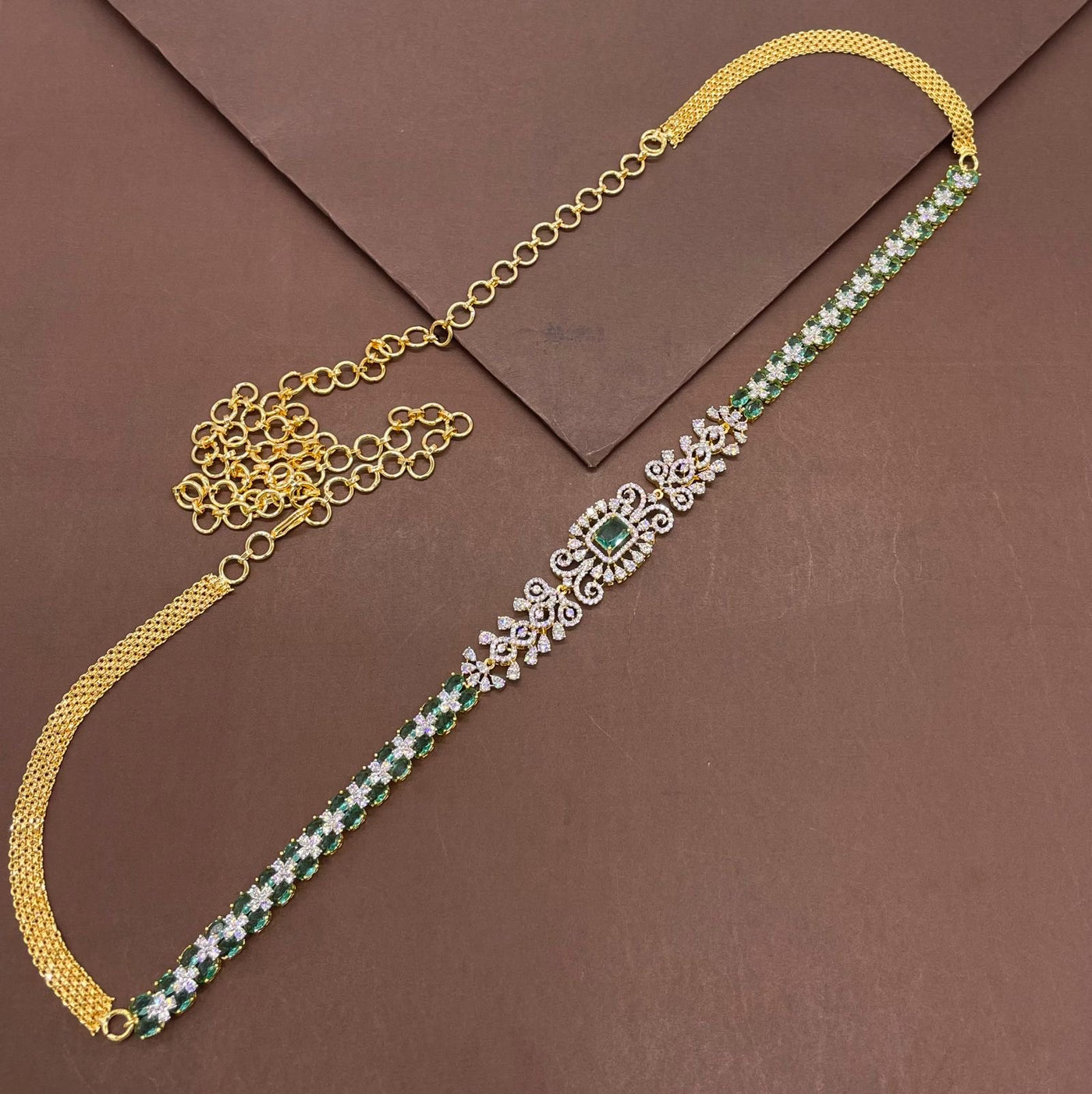 American Diamond Stones Hip Chain