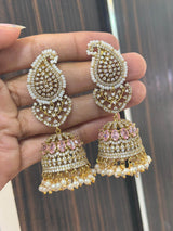 Victorian polish with AD Stones Earrings
