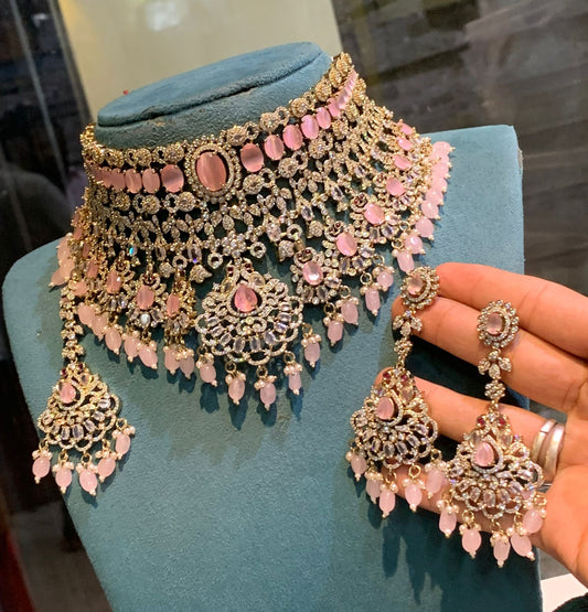 Victorian Polish with AD Stones Bridal Choker
