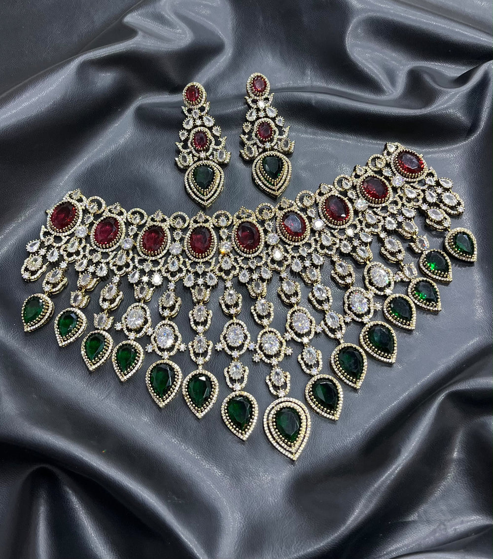 Victorian Polish with AD Stones Bridal Choker