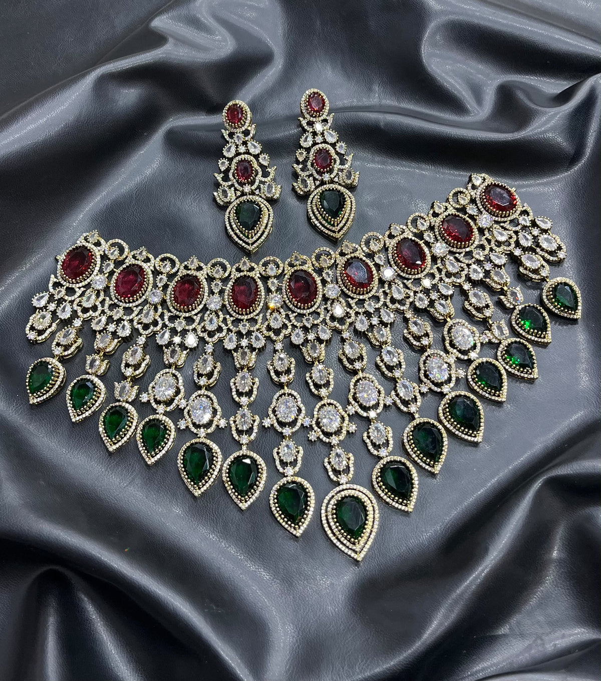 Victorian Polish with AD Stones Bridal Choker