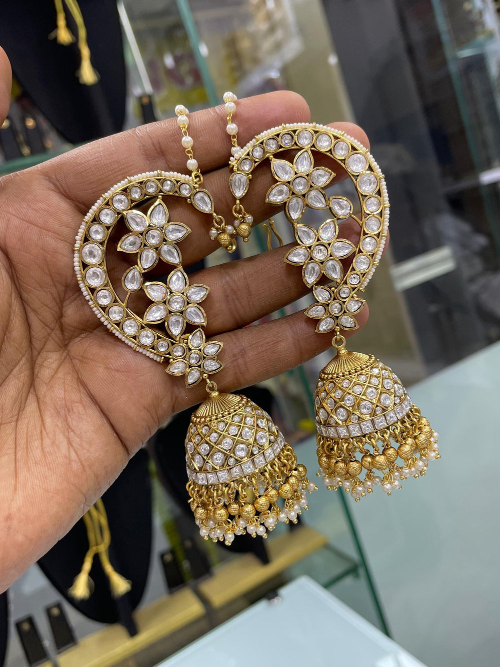 Jaadu Kundan Stones Bridal Earcuffs