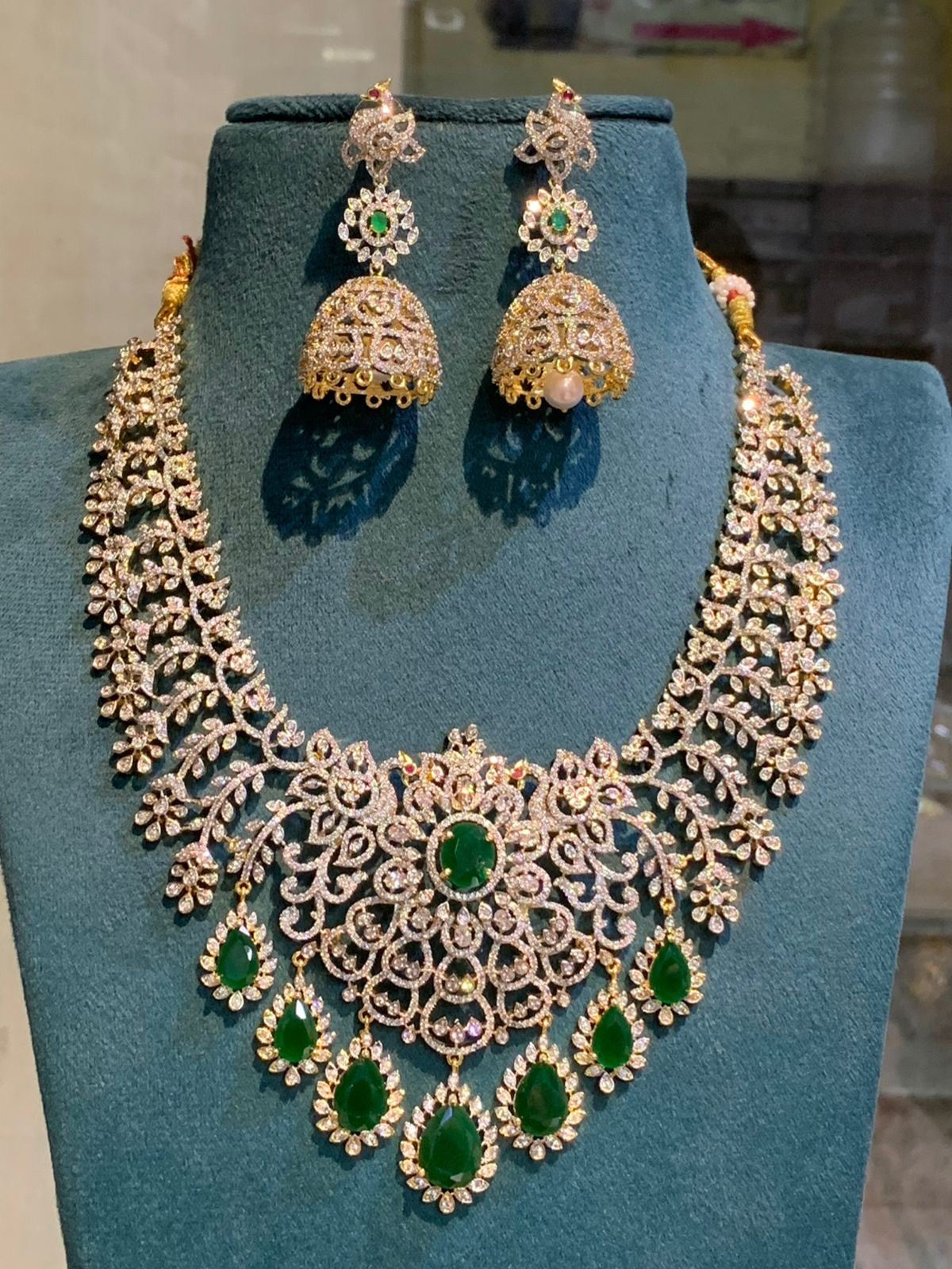 American Diamond Stones Bridal Necklace